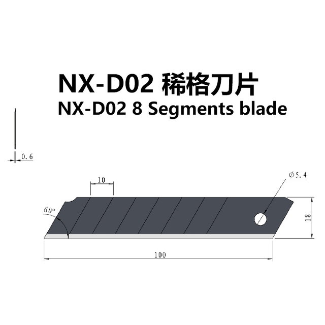 0.6x18mm yardımcı bıçak bıçakları